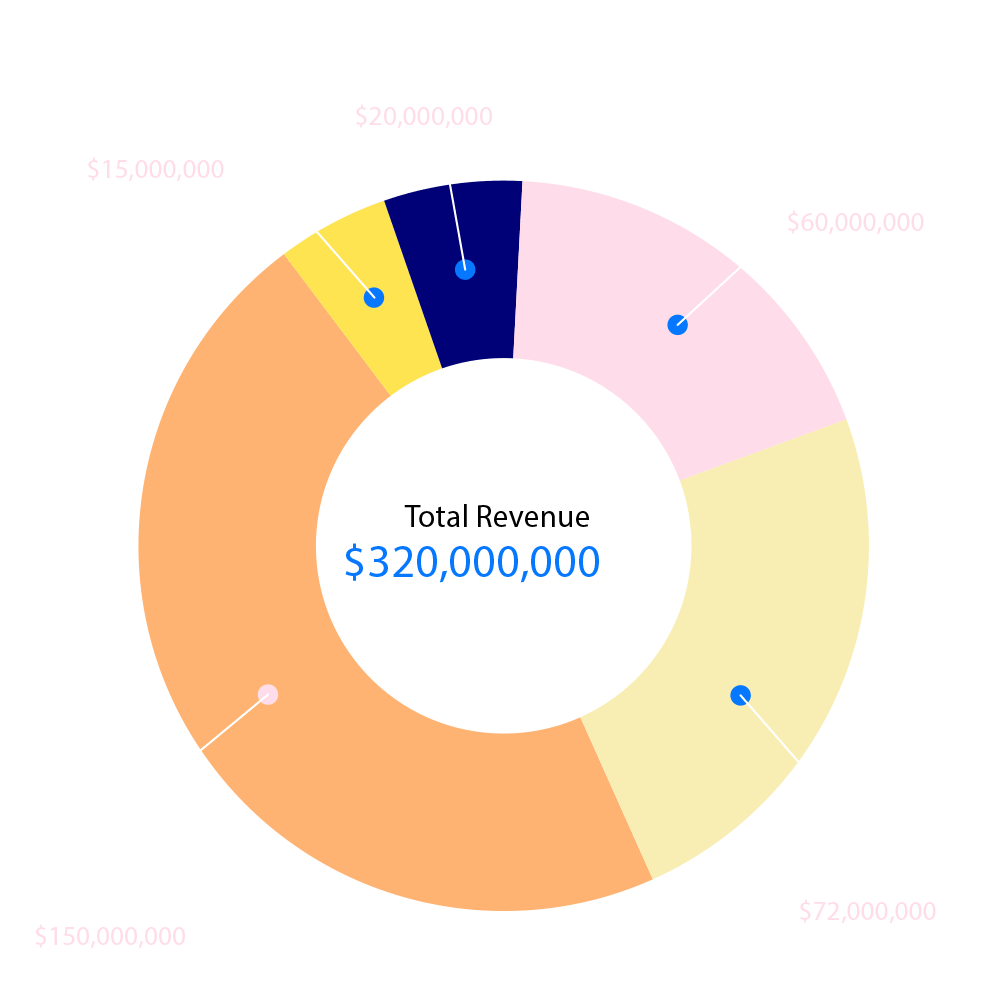 Pie Chart showing FY 2022 Revenue