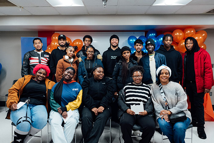 NY Knicks player Jalen Brunson and former homeless youth | Covenant House