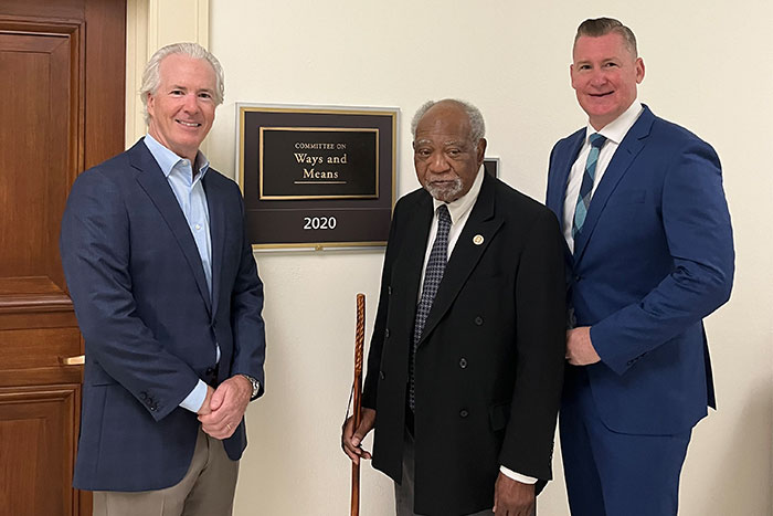 Covenant House Hill Day CEO Bill Bedrossian and others in front of Ways and Means Committee of