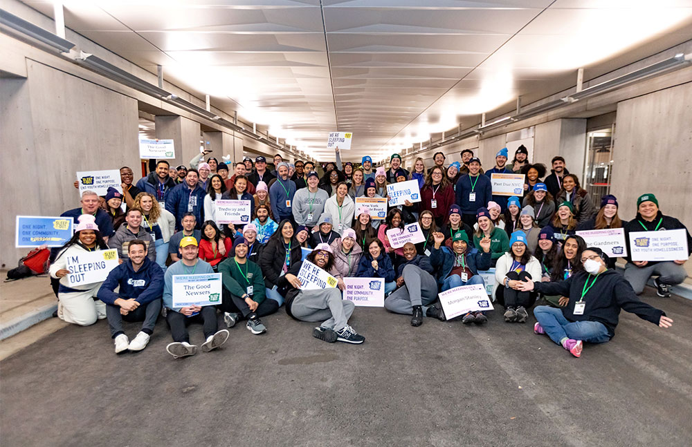 Covenant House Sleep Out group photo