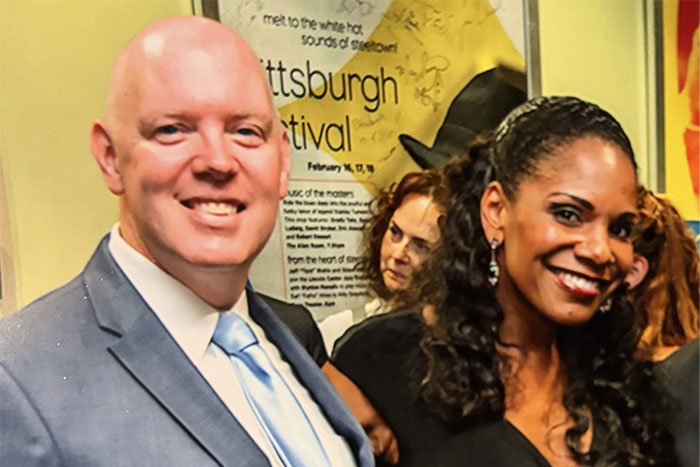 Covenant House previous CEO Kevin Ryan with Audra McDonald