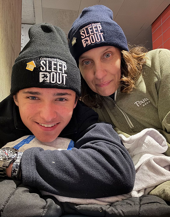 Covenant House Sleep Out team Lauren and Mason Aguiar