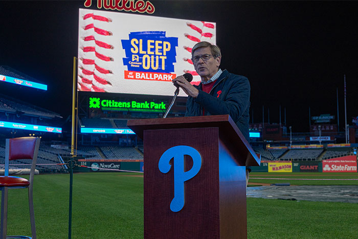 Phillies Citizens Bank Park Global 2025 Sleep Out speaker