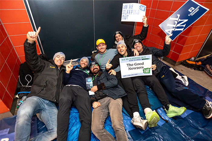 Covenant House Sleep Out volunteers "The Good Newsers"