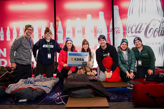 KBRA group at Covenant House Global 2025 Sleep Out 
