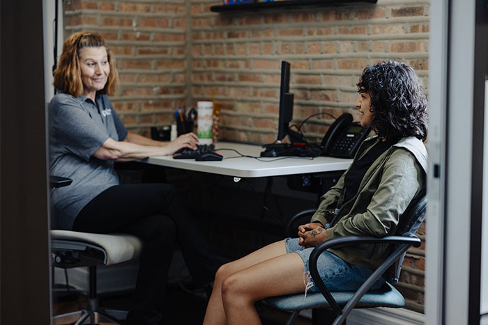 Covenant House homeless girl and staff