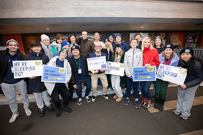 Covenant House Sleep Out PIMCO participants 