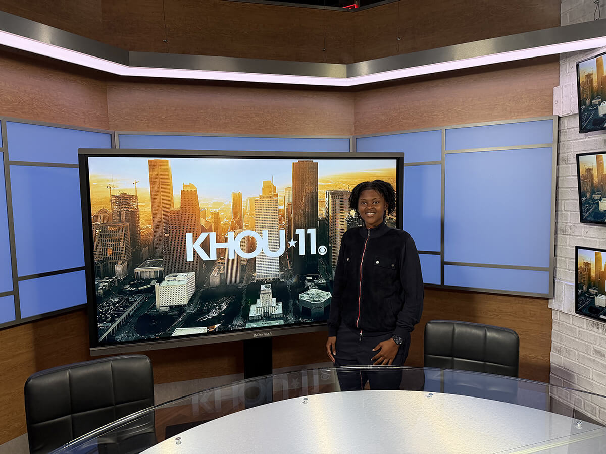 Jasmine by the KHOU-11 screen
