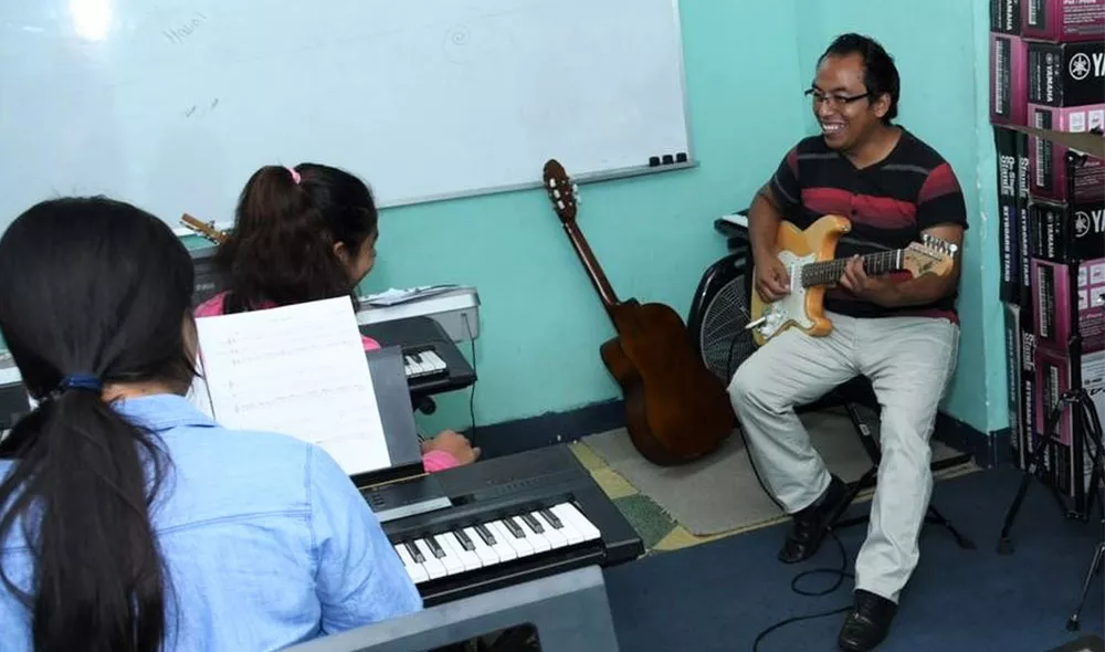 Music Teacher Esteban Monroy at Covenant House Guatemala