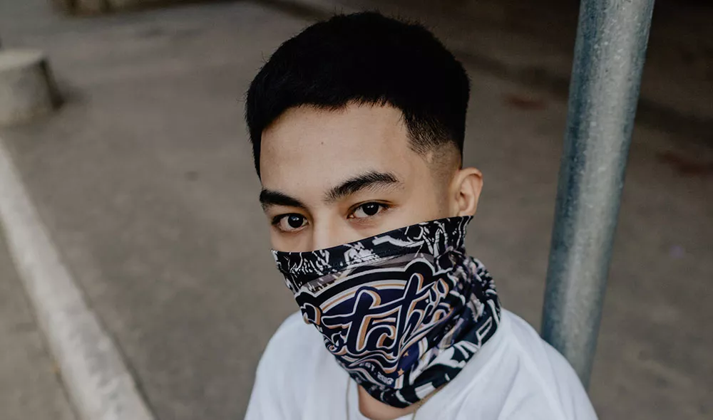 youth wearing bandana covering mouth | Covenant House