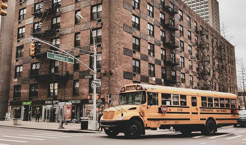School bus in NYC | Covenant House - Student Homelessness in New York City