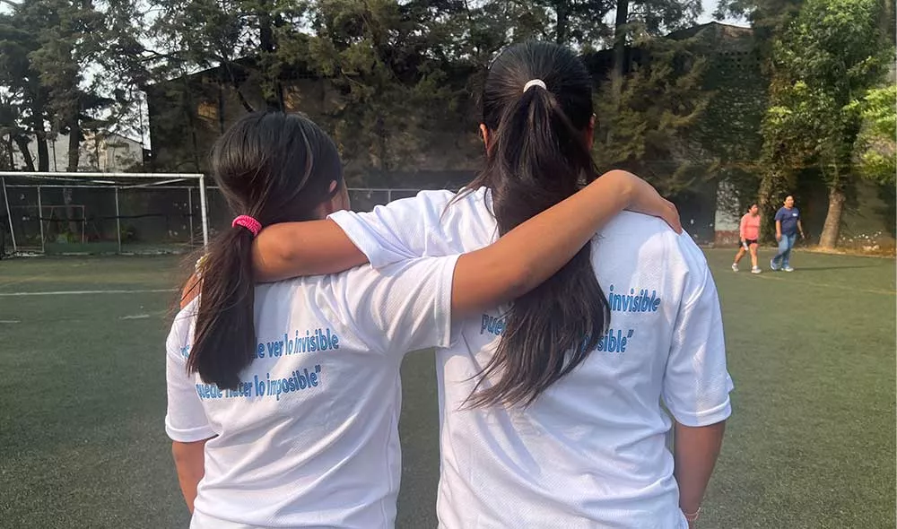 Covenant House Honduras homeless girls at soccer field