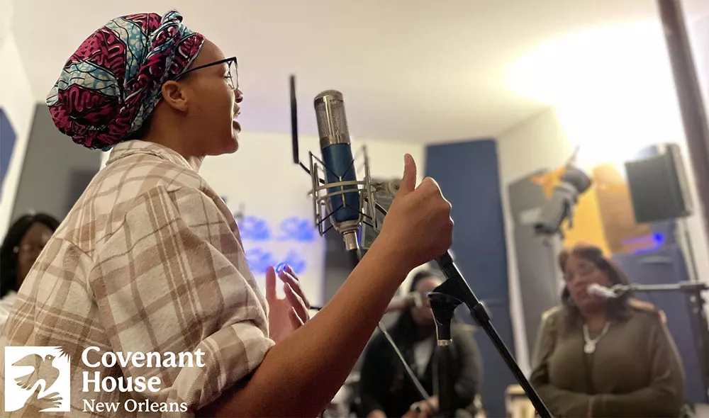 Covenant House New Orleans homeless youth Gioia speaking in a podcast