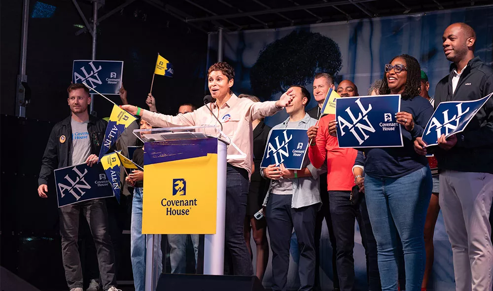 Covenant House Youth Homelessness Awareness Month Times Square Rally