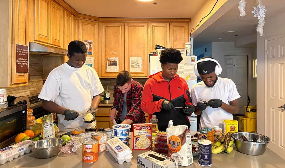 Covenant House youth cooking holiday meals