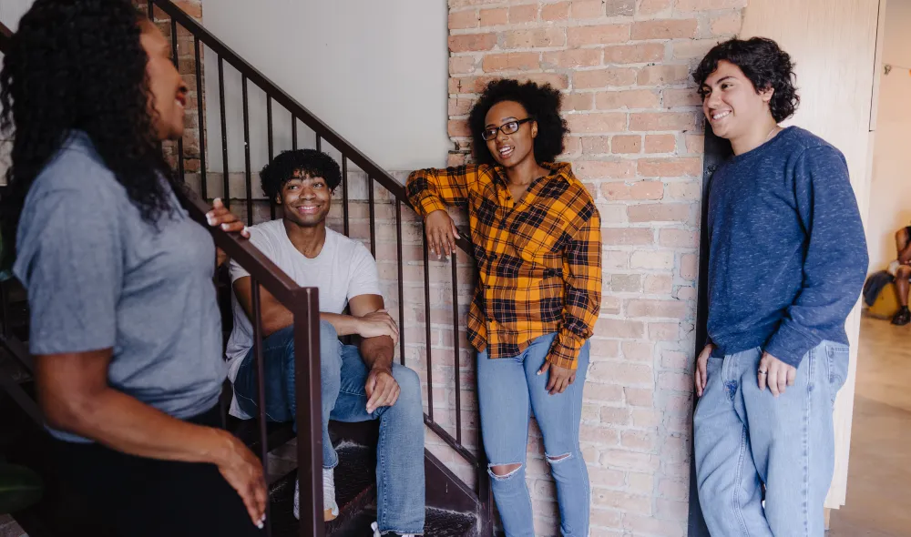 Youth gather to discuss volunteer opportunities at their local Covenant House.