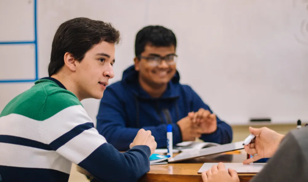Young people discussing the workforce development program at Covenant House Greater Washington.