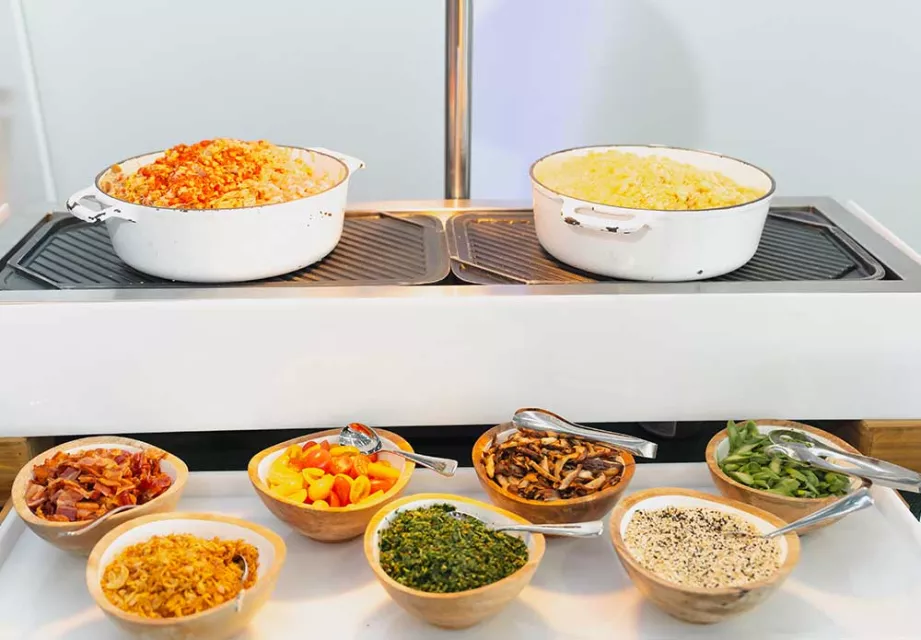 Food at Night of Covenant House Stars 2024 gala at Javits Center