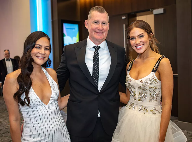Night of Covenant House Stars 2024 attendees CEO Bill Bedrossian, Mrs. Bedrossian, and Brynn Whitfield 