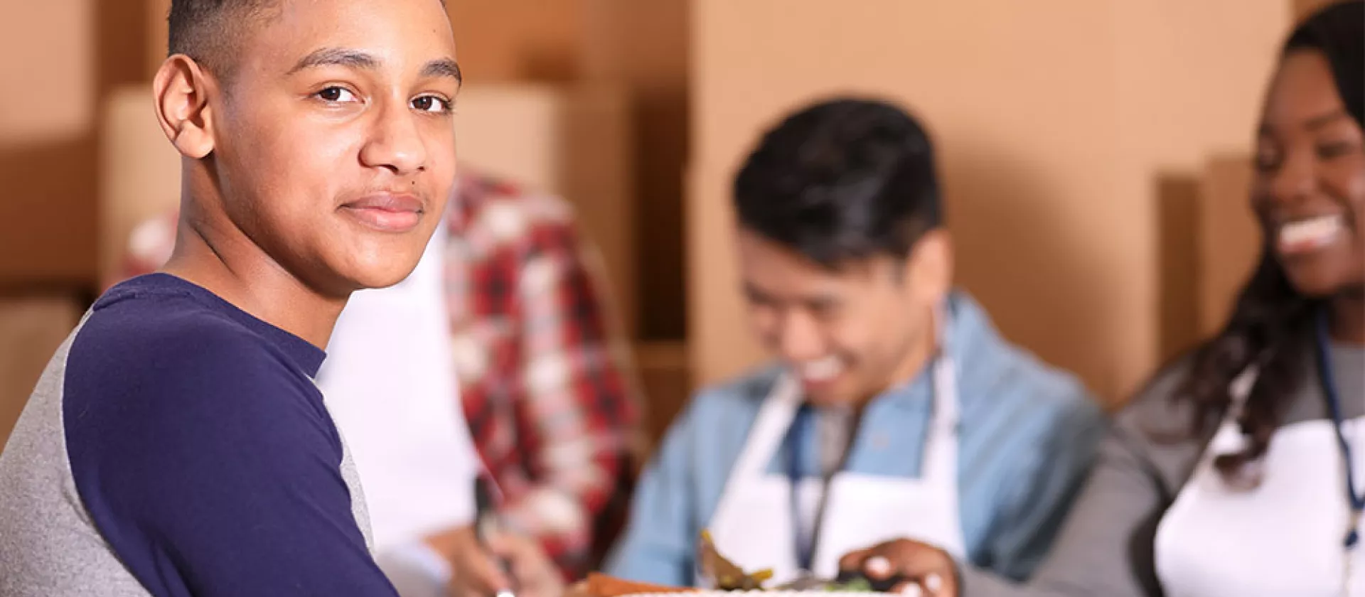 youth receiving meal at Covenant House | Issues - Gap in Foster Care