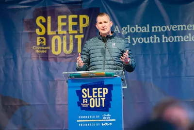 Bill Bedrossian - Covenant House CEO at Sleep Out, a global movement to end youth homelessness