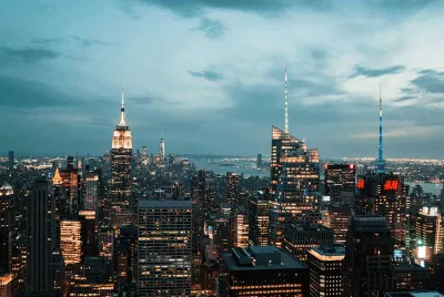NYC skyline and sky turning dark | Covenant House