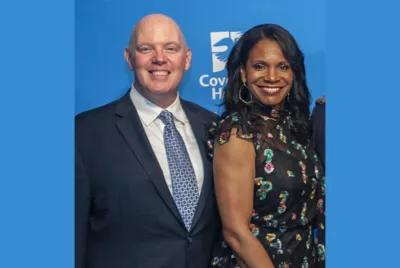Covenant House former CEO Kevin Ryan with Audra Mcdonald