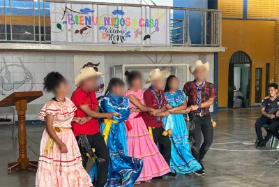 former homeless children dancing at Covenant House Honduras