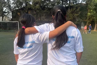 Covenant House Honduras homeless girls at soccer field