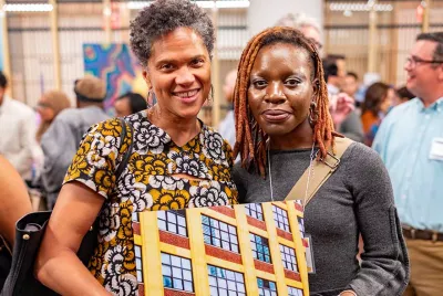 youth artist and patron at Covenant House New York Youth Art Show 2025