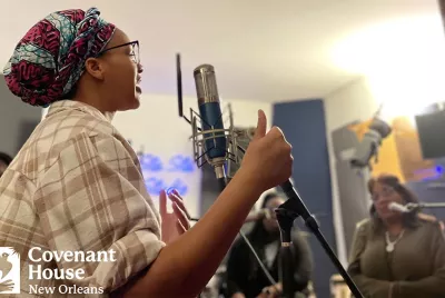 Covenant House New Orleans homeless youth Gioia speaking in a podcast