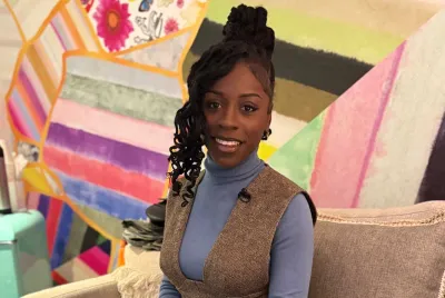 Covenant House homeless youth ambassador Leora at Kelly Clarkson show