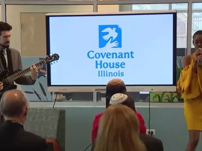 Covenant House Illinois ribbon-cutting celebration