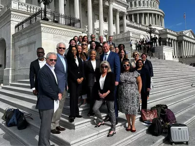 Covenant House staff during Hill Day in front of Capitol Hill 