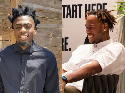Covenant House residents and former homeless black youth Oscar and Elijah 