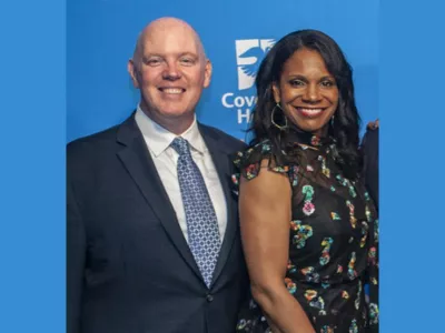 Covenant House former CEO Kevin Ryan with Audra Mcdonald