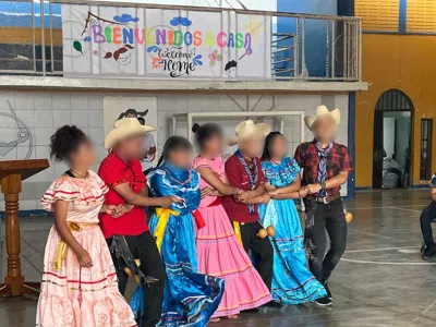 former homeless children dancing at Covenant House Honduras