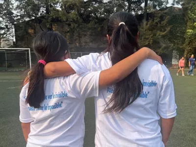 Covenant House Honduras homeless girls at soccer field