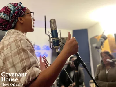 Covenant House New Orleans homeless youth Gioia speaking in a podcast