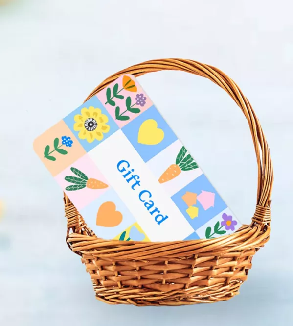 Covenant House easter gift card in basket | Donate today - Your donation is 4X matched up to $25,000 