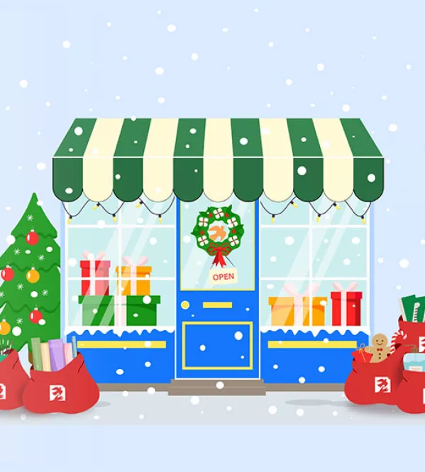 Covenant House Holiday store with gifts for homeless youth