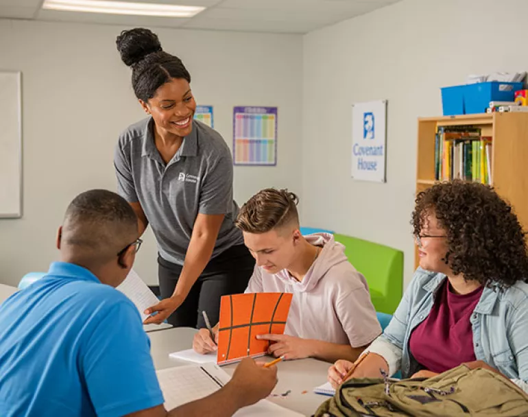 former homeless youth being supported with education and workforce development | Covenant House education and workforce development