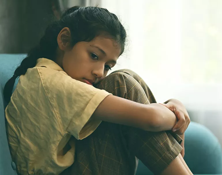 Worried and sad former homeless girl | Covenant House - Donate Now