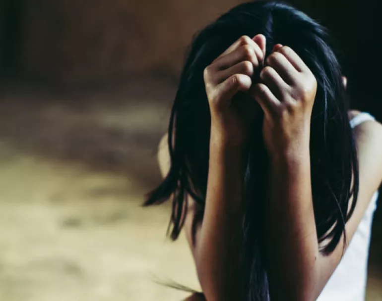 Sad human trafficking survivor | Covenant House - Donate Now