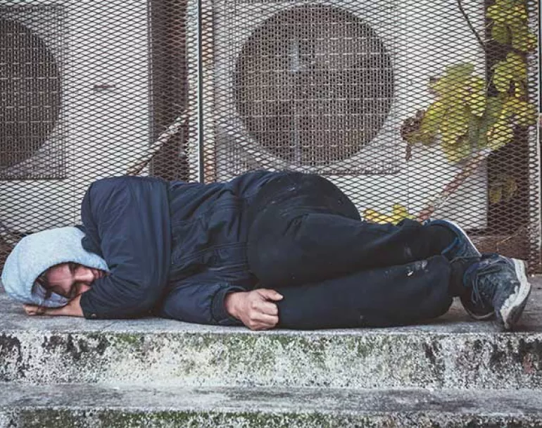homeless teen sleeping outside | Covenant House - Donate Now