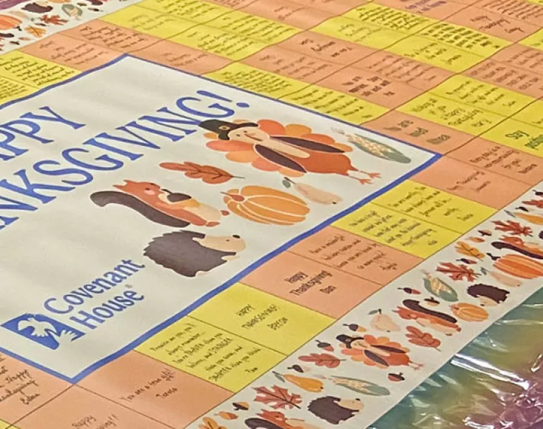 Covenant House October Table Runner for Homeless Youth | Donate Today