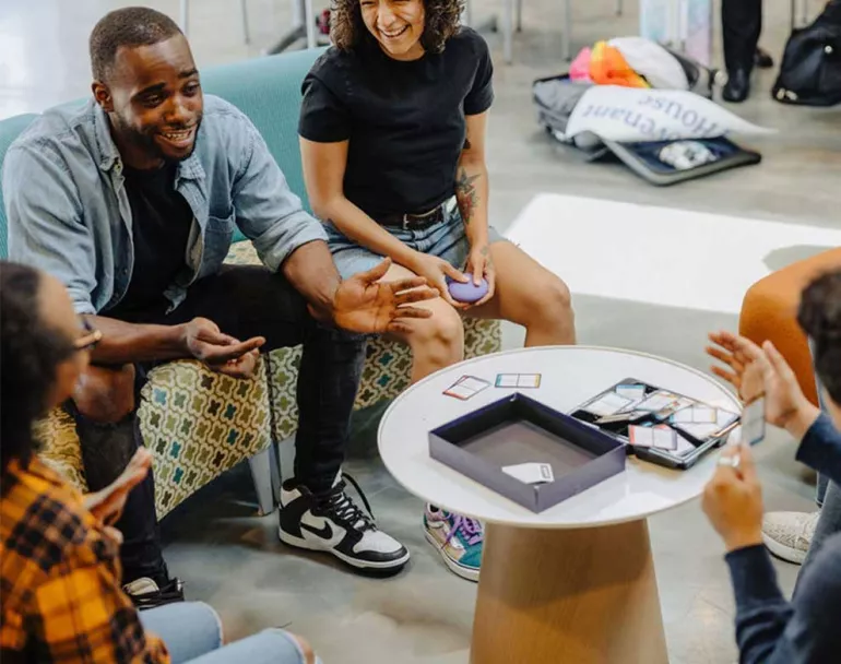 Covenant House former homeless youth playing games