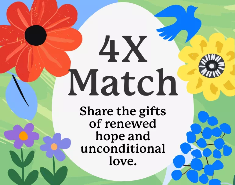 Covenant House April 4X Match | Donate today to share the gifts of renewed hope to homeless and trafficked youth