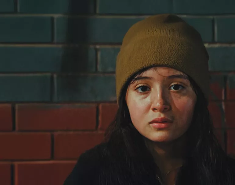 Covenant House homeless girl outdoors
