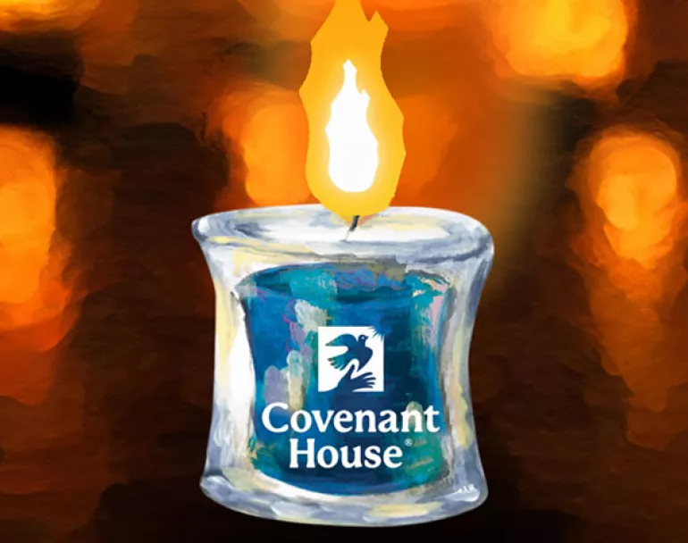 Covenant House vigil candle | Donate today to support homeless teens